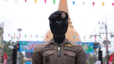 AI cyborg patrols streets with live 360-degree tracking