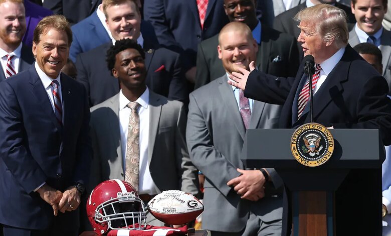 Alabama player ‘pushed the red button’ during Trump White House Visit in 2018 Alabama player ‘pushed the red button’ during Trump White House Visit in 2018