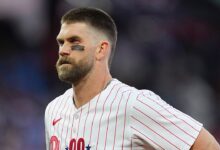 Bryce Harper gets major haircut amid slump