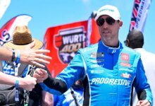 Denny Hamlin’s engine blows up, car catches fire in scary incident