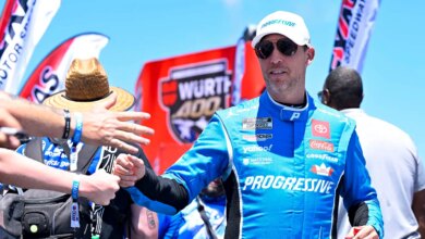 Denny Hamlin’s engine blows up, car catches fire in scary incident