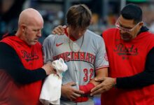 MLB news: Reds rookie breaks arm crashing into wall on diving attempt