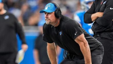 NFL news: Dam Campbell wrestles giant bean bag on daughter’s move out day