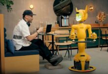 Robot with animated face designed to make customer service better