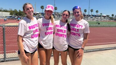Trans athlete battle: girls allege they were forced to take off protest shirts