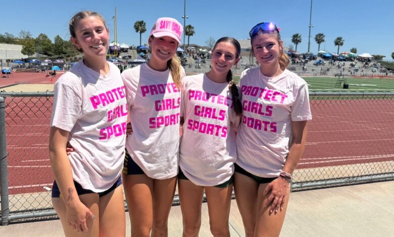 Trans athlete battle: girls allege they were forced to take off protest shirts Trans athlete battle: girls allege they were forced to take off protest shirts