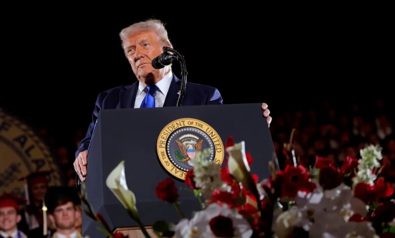 Trump vs. trans: President mocks trans athletes at Alabama speech Trump vs. trans: President mocks trans athletes at Alabama speech
